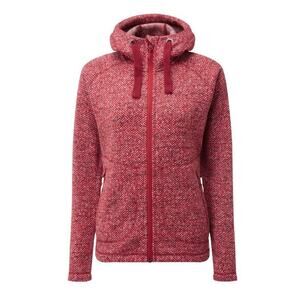 Rab Amy Hoody Jacket Red Pink S Chunky Knit Cozy Cabincore Full Zip Outdoor